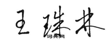 駱恆光王珠林草書個性簽名怎么寫