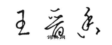 駱恆光王晉香草書個性簽名怎么寫