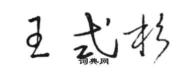 駱恆光王式杉草書個性簽名怎么寫