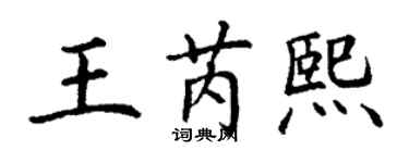 丁謙王芮熙楷書個性簽名怎么寫