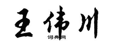 胡問遂王偉川行書個性簽名怎么寫