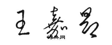 駱恆光王嘉昂草書個性簽名怎么寫