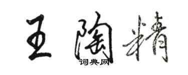 駱恆光王陶精行書個性簽名怎么寫