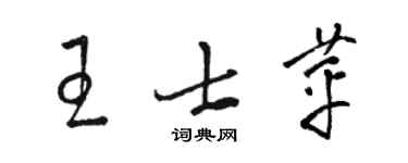 駱恆光王士苹草書個性簽名怎么寫