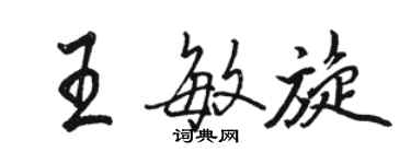 駱恆光王敏旋行書個性簽名怎么寫