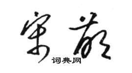 駱恆光宋萌草書個性簽名怎么寫