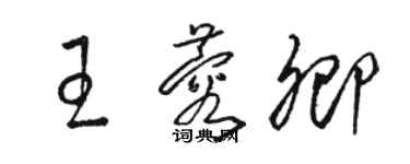 駱恆光王蓉卿草書個性簽名怎么寫