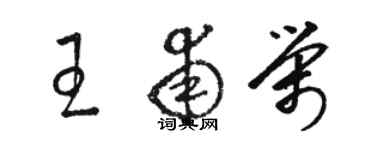 駱恆光王甫榮草書個性簽名怎么寫