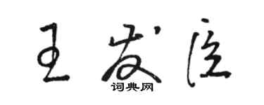 駱恆光王發臣草書個性簽名怎么寫