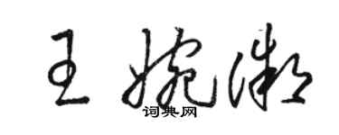 駱恆光王婉微草書個性簽名怎么寫