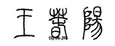 陳墨王春陽篆書個性簽名怎么寫