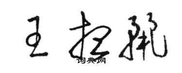 駱恆光王想麗草書個性簽名怎么寫