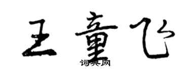 曾慶福王童飛行書個性簽名怎么寫