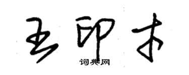 朱錫榮王印才草書個性簽名怎么寫