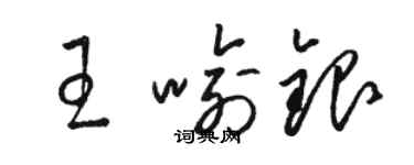 駱恆光王喻銀草書個性簽名怎么寫