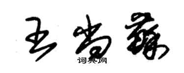 朱錫榮王尚蘇草書個性簽名怎么寫