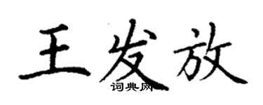 丁謙王發放楷書個性簽名怎么寫