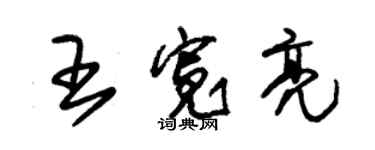 朱錫榮王寬亮草書個性簽名怎么寫