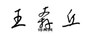 梁錦英王奔丘草書個性簽名怎么寫