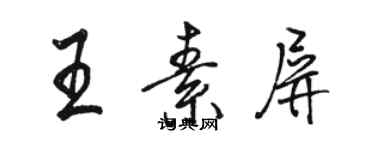 駱恆光王素屏行書個性簽名怎么寫