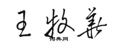 駱恆光王牧華草書個性簽名怎么寫