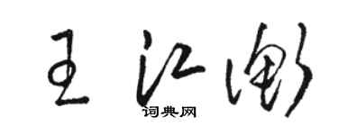 駱恆光王江衡草書個性簽名怎么寫