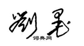 朱錫榮劉墨草書個性簽名怎么寫