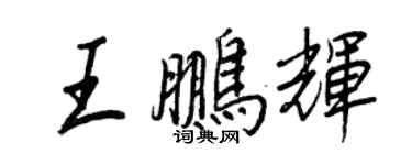 王正良王鵬輝行書個性簽名怎么寫