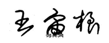 朱錫榮王宙根草書個性簽名怎么寫