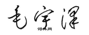 駱恆光毛宇澤草書個性簽名怎么寫