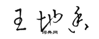 駱恆光王地香草書個性簽名怎么寫