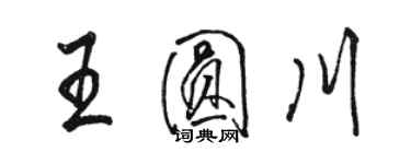 駱恆光王圓川行書個性簽名怎么寫