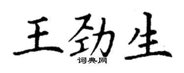 丁謙王勁生楷書個性簽名怎么寫