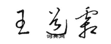 駱恆光王道霜草書個性簽名怎么寫