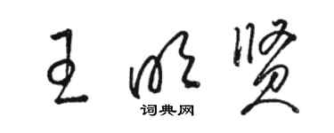 駱恆光王明賢草書個性簽名怎么寫