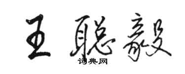 駱恆光王聰毅行書個性簽名怎么寫