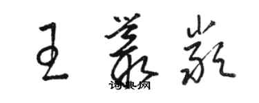 駱恆光王叢嚴草書個性簽名怎么寫