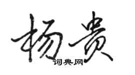 駱恆光楊貴行書個性簽名怎么寫