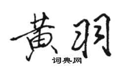 駱恆光黃羽行書個性簽名怎么寫