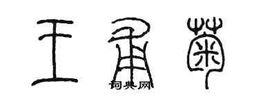 陳墨王甫菊篆書個性簽名怎么寫