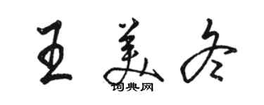 駱恆光王美冬行書個性簽名怎么寫