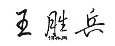 駱恆光王勝兵行書個性簽名怎么寫
