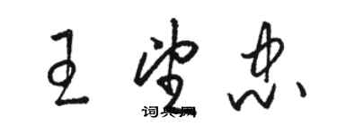 駱恆光王望忠草書個性簽名怎么寫