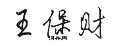 駱恆光王保財行書個性簽名怎么寫