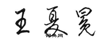 駱恆光王夏冕行書個性簽名怎么寫