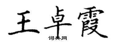 丁謙王卓霞楷書個性簽名怎么寫