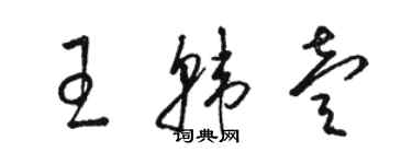 駱恆光王韓壹草書個性簽名怎么寫