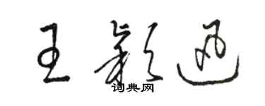 駱恆光王穎迅草書個性簽名怎么寫