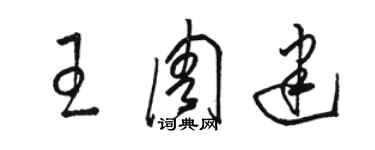 駱恆光王周建草書個性簽名怎么寫