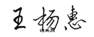 駱恆光王楊惠行書個性簽名怎么寫